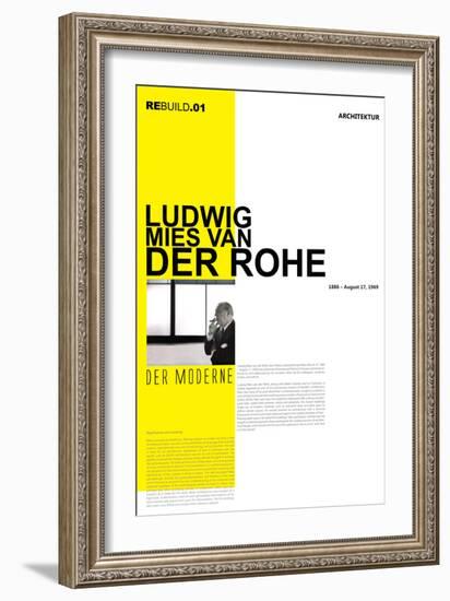 Mies Van Der Rohe Poster-NaxArt-Framed Premium Giclee Print