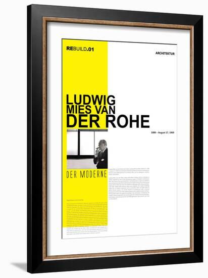 Mies Van Der Rohe Poster-NaxArt-Framed Art Print