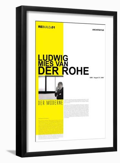 Mies Van Der Rohe Poster-NaxArt-Framed Art Print