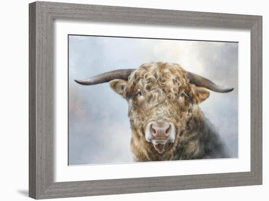 Mighty Bull-Dina Perejogina-Framed Art Print