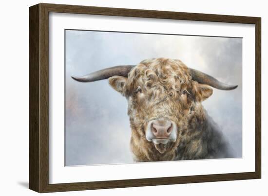 Mighty Bull-Dina Perejogina-Framed Art Print