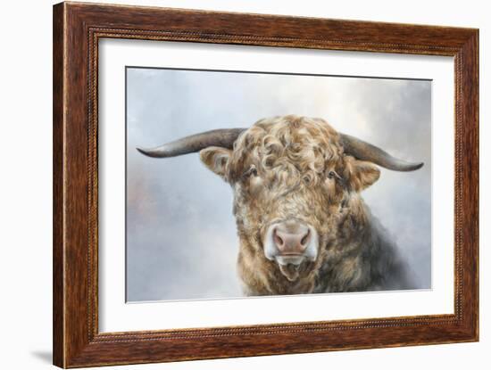 Mighty Bull-Dina Perejogina-Framed Art Print