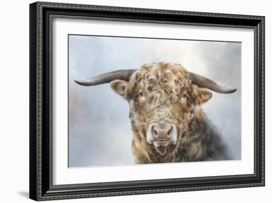 Mighty Bull-Dina Perejogina-Framed Art Print