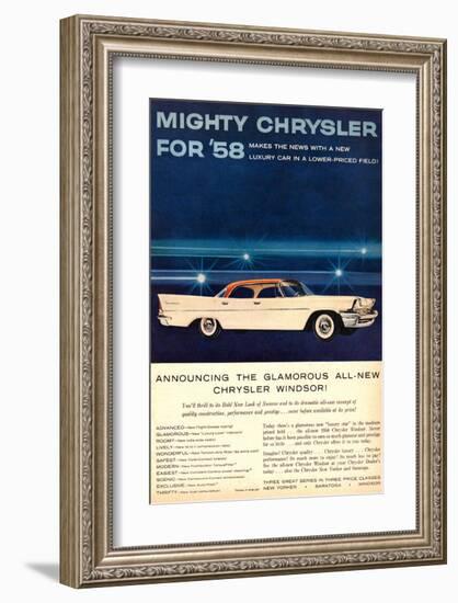 Mighty Chrysler for 58-Windsor-null-Framed Art Print