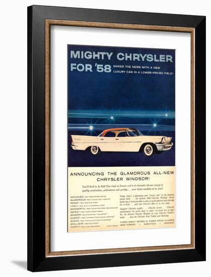 Mighty Chrysler for 58-Windsor-null-Framed Art Print