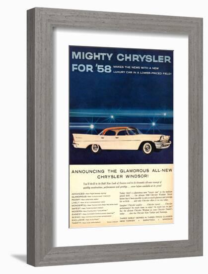 Mighty Chrysler for 58-Windsor-null-Framed Art Print