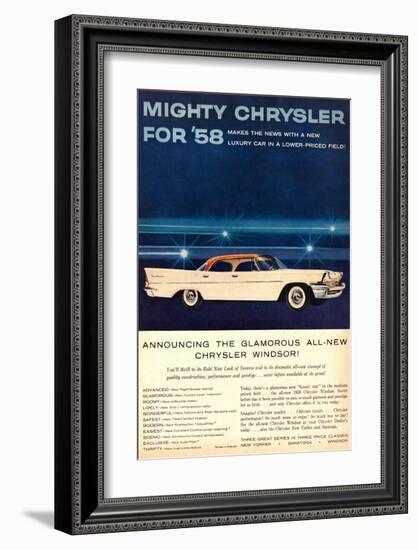 Mighty Chrysler for 58-Windsor-null-Framed Art Print