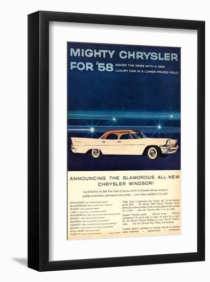 Mighty Chrysler for 58-Windsor-null-Framed Art Print