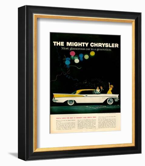 Mighty Chrysler Saratoga-null-Framed Art Print