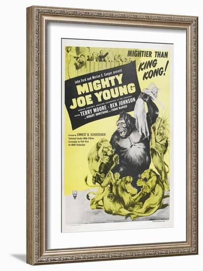 MIGHTY JOE YOUNG, US poster, Terry Moore, Mighty Joe Young, 1949-null-Framed Art Print