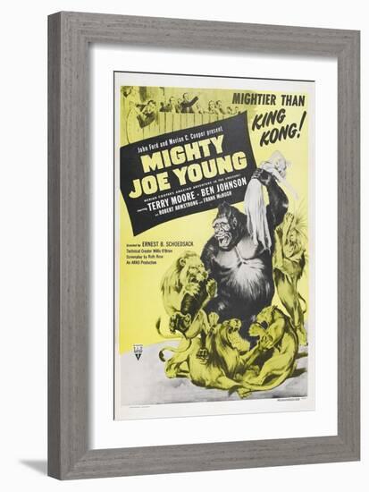 MIGHTY JOE YOUNG, US poster, Terry Moore, Mighty Joe Young, 1949-null-Framed Art Print