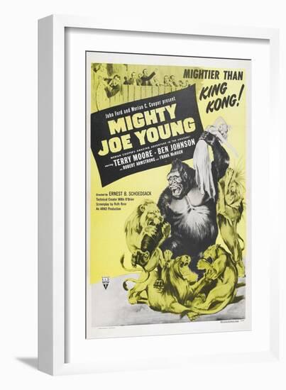 MIGHTY JOE YOUNG, US poster, Terry Moore, Mighty Joe Young, 1949-null-Framed Art Print