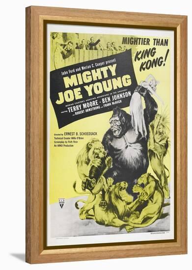 MIGHTY JOE YOUNG, US poster, Terry Moore, Mighty Joe Young, 1949-null-Framed Stretched Canvas