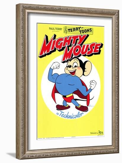 Mighty Mouse, 1943-null-Framed Premium Giclee Print