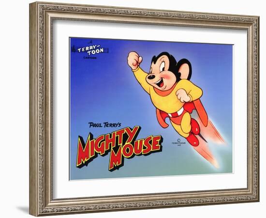 Mighty Mouse, 1943-null-Framed Art Print