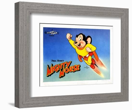 Mighty Mouse, Ca. 1940s-null-Framed Premium Giclee Print