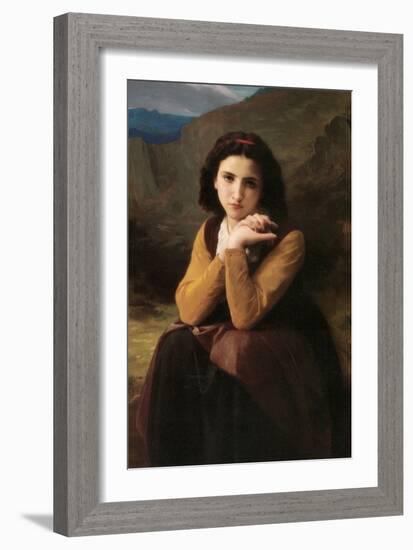 Mignon-William Adolphe Bouguereau-Framed Art Print