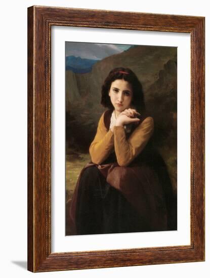 Mignon-William Adolphe Bouguereau-Framed Art Print