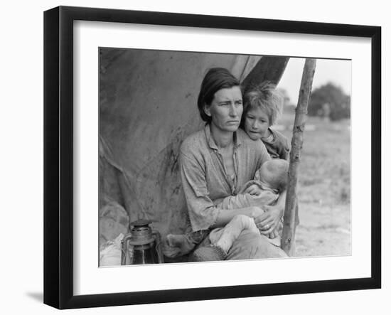 Migrant agricultural worker's family, 1936-Dorothea Lange-Framed Photographic Print