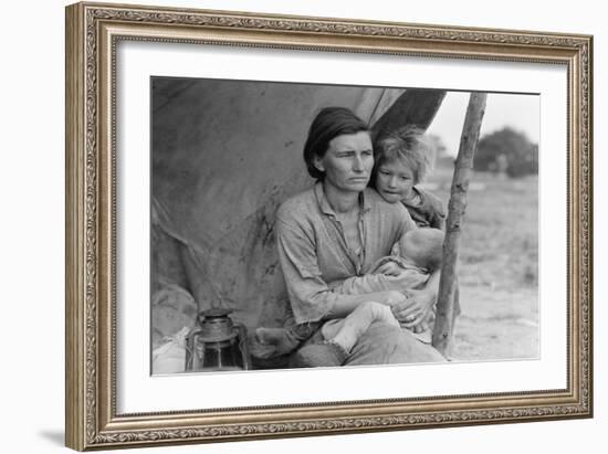 Migrant Agricultural Worker's Family-Dorothea Lange-Framed Art Print