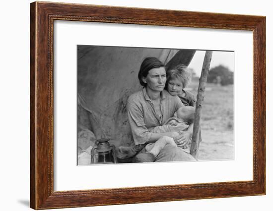 Migrant Agricultural Worker's Family-Dorothea Lange-Framed Art Print