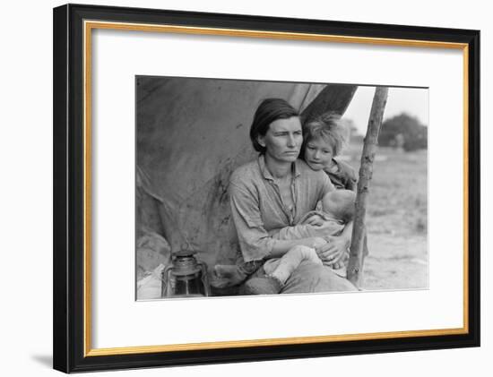 Migrant Agricultural Worker's Family-Dorothea Lange-Framed Art Print