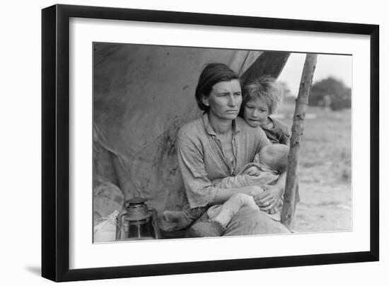 Migrant Agricultural Worker's Family-Dorothea Lange-Framed Art Print