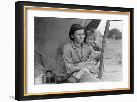 Migrant Agricultural Worker's Family-Dorothea Lange-Framed Art Print