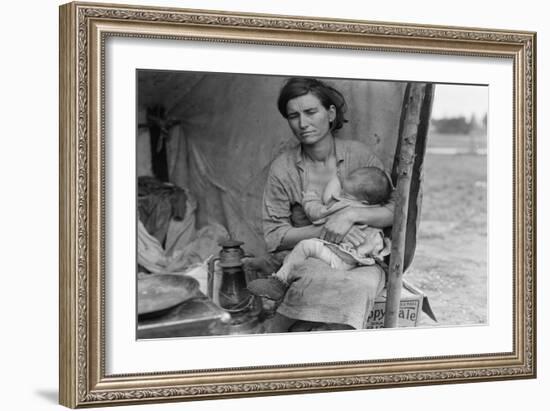 Migrant Agricultural Worker's Family-Dorothea Lange-Framed Art Print