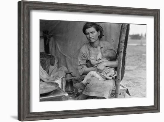 Migrant Agricultural Worker's Family-Dorothea Lange-Framed Art Print