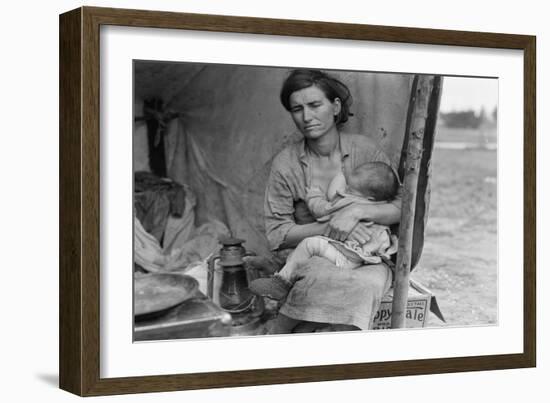 Migrant Agricultural Worker's Family-Dorothea Lange-Framed Art Print