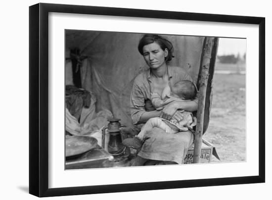 Migrant Agricultural Worker's Family-Dorothea Lange-Framed Art Print