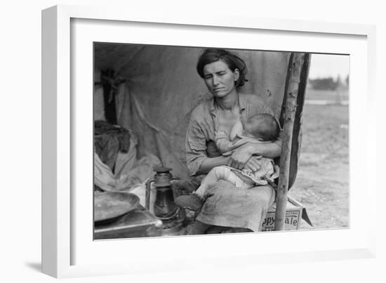 Migrant Agricultural Worker's Family-Dorothea Lange-Framed Art Print