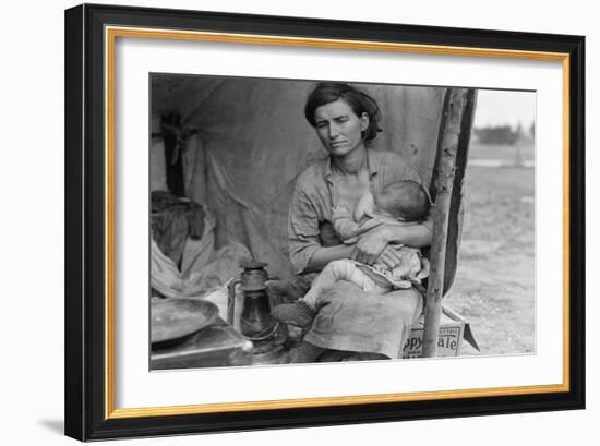 Migrant Agricultural Worker's Family-Dorothea Lange-Framed Art Print