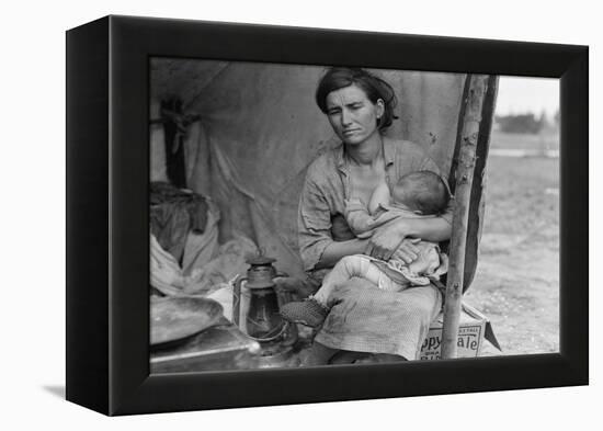 Migrant Agricultural Worker's Family-Dorothea Lange-Framed Stretched Canvas