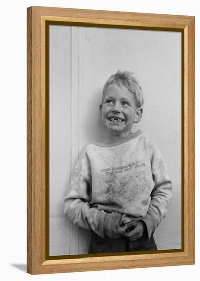 Migrant Child in Shafter Camp-Dorothea Lange-Framed Stretched Canvas