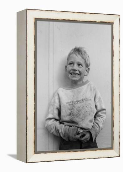 Migrant Child in Shafter Camp-Dorothea Lange-Framed Stretched Canvas