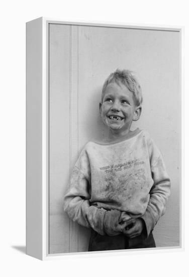 Migrant Child in Shafter Camp-Dorothea Lange-Framed Stretched Canvas