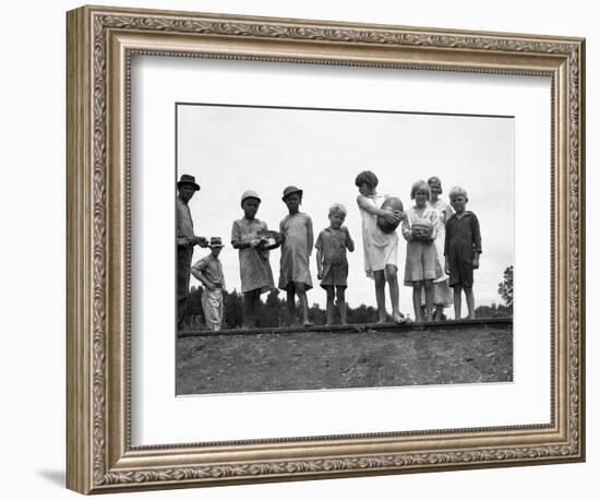 Migrant Families, 1936-Dorothea Lange-Framed Giclee Print