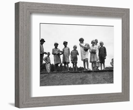 Migrant Families, 1936-Dorothea Lange-Framed Giclee Print