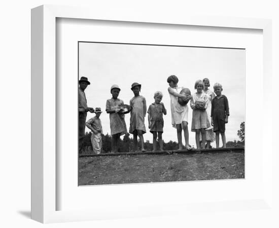 Migrant Families, 1936-Dorothea Lange-Framed Giclee Print