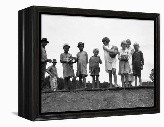 Migrant Families, 1936-Dorothea Lange-Framed Premier Image Canvas