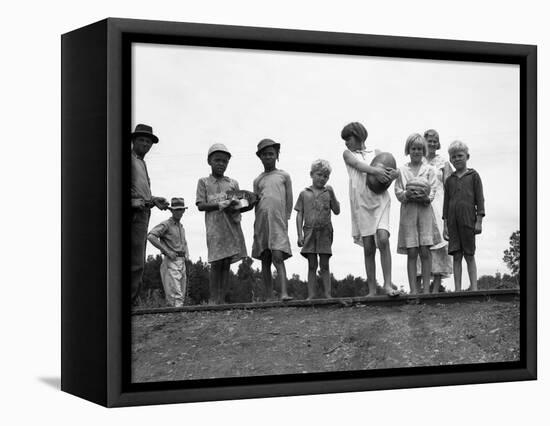 Migrant Families, 1936-Dorothea Lange-Framed Premier Image Canvas