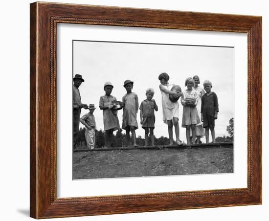 Migrant Families, 1936-Dorothea Lange-Framed Giclee Print