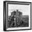 Migrant farm labourer with his children on the road in Texas, 1938-Dorothea Lange-Framed Photographic Print