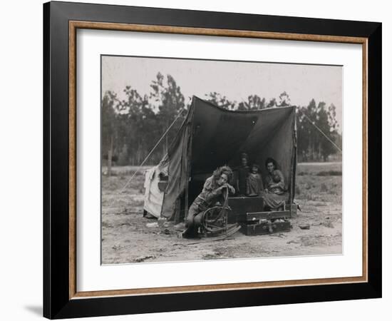 Migrant farm worker's family in Nipomo California, 1936-Dorothea Lange-Framed Photographic Print