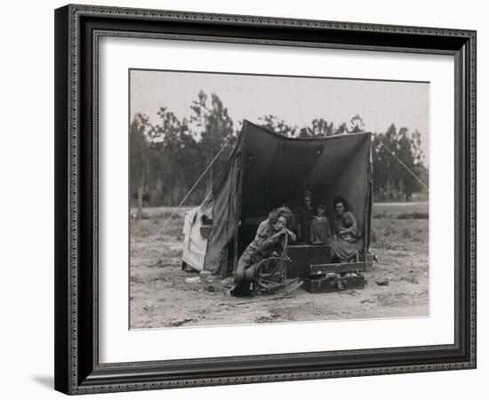 Migrant farm worker's family in Nipomo California, 1936-Dorothea Lange-Framed Photographic Print