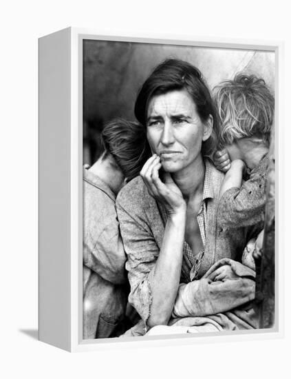 Migrant Mother, 1936.-Dorothea Lange-Framed Premier Image Canvas