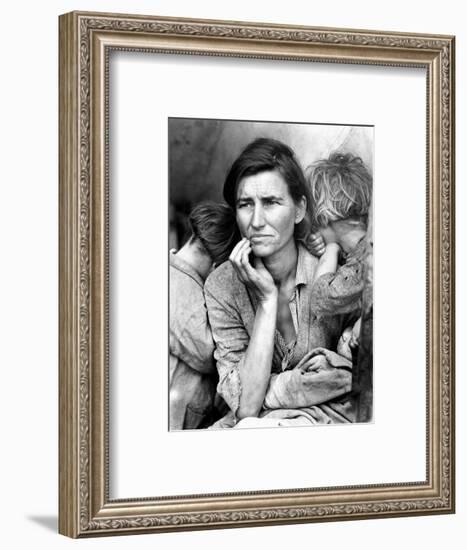 Migrant Mother, 1936.-Dorothea Lange-Framed Photographic Print