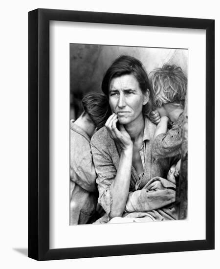 Migrant Mother, 1936.-Dorothea Lange-Framed Photographic Print